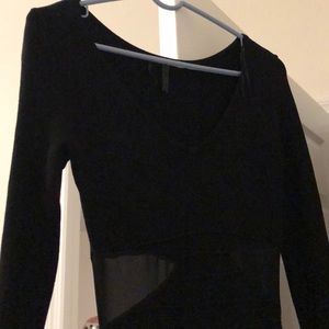 Long sleeve black dress